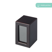 Mahogany Veneer Photo Urn - Medium