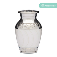 White Enamel & Silver Keepsake 