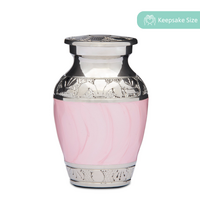 Pink Enamel & Nickel Keepsake