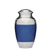 Classic Blue and Nickel Adult Urn