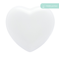 White Enamel Large Heart Urn