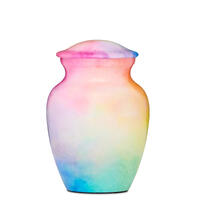 Rainbow Watercolour Small Alloy Urn