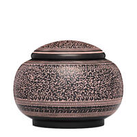 Black with Pink Ivy Companion Urn