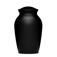 Matte Black Alloy Urn - Adult