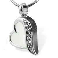 White Love Heart Pendant