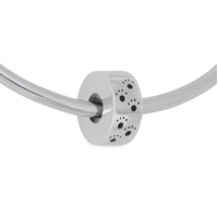 Paw Prints Bead - 925 Silver 