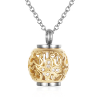 Lantern Urn Pendant Gold Tone
